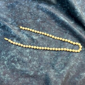 White likely pearl necklace with 14k clasp